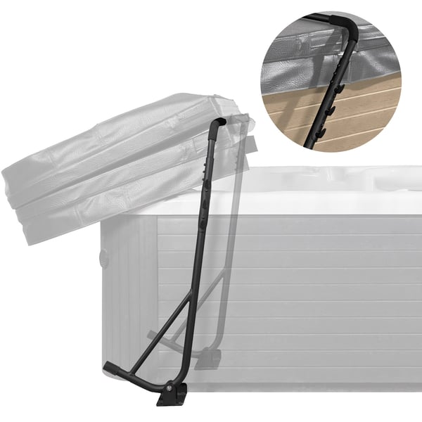 Spabad Locklyft, Justerbar 80-105x145-235 cm, Svart, Aluminium