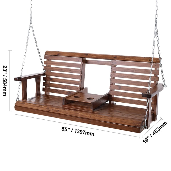 Porchsving, 1523x710x600 mm, Brun, Træ