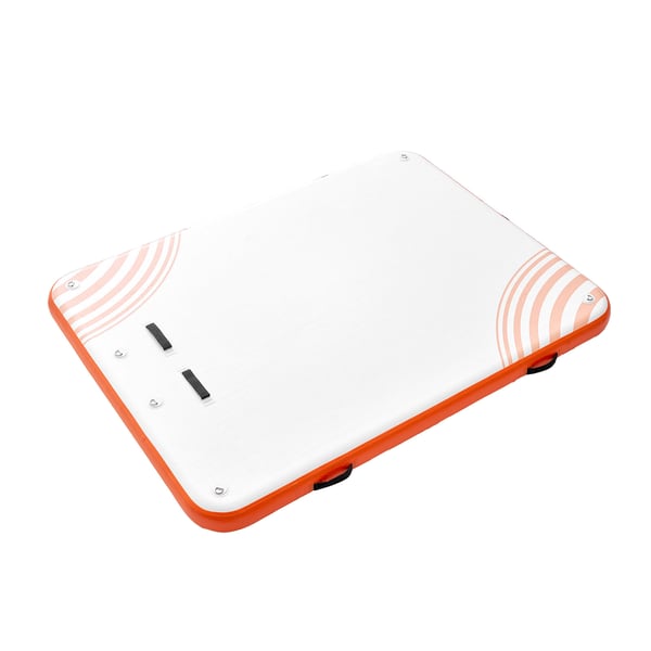 Oppustelig flydende dock, 182x152 cm, hvid, PVC skridsikker platform
