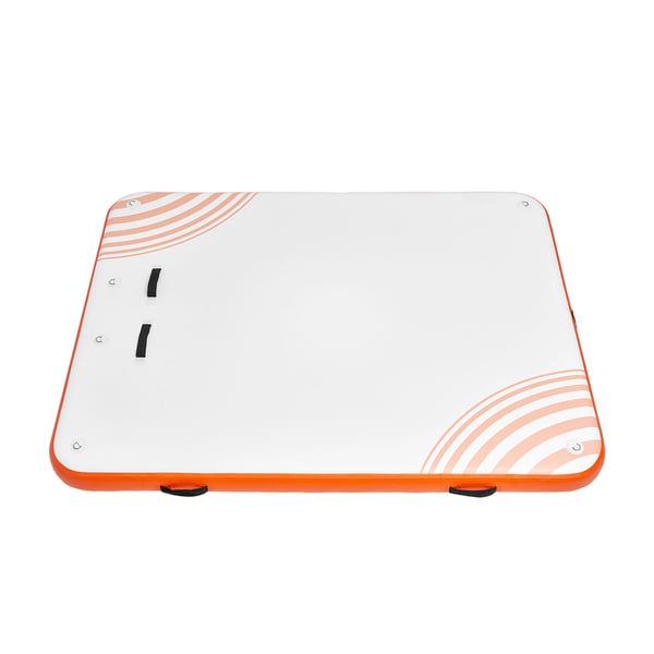 Oppustelig flydende dock, 182x152 cm, hvid, PVC skridsikker platform