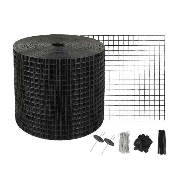 Solpanel Fågelnät, 15x3048 cm, Svart, PVC-belagd ståltrådsnät