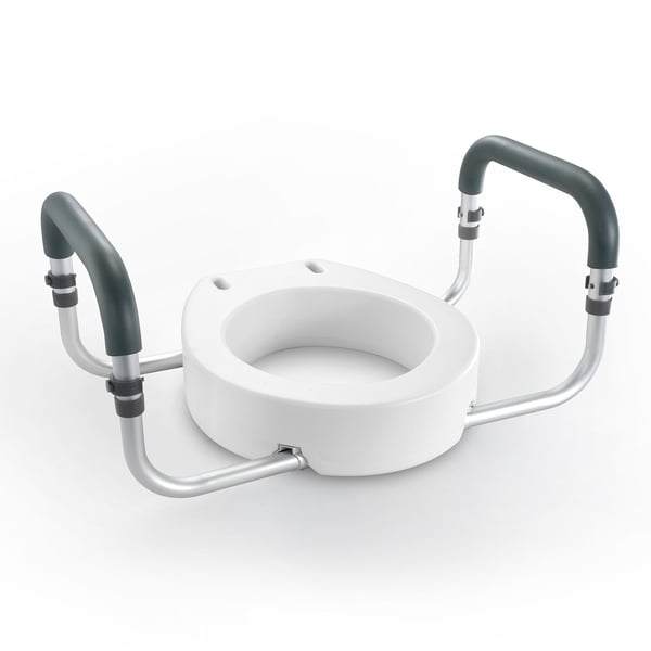 Korotettu WC-istuin, 44x61x27,5 cm, alumiini, lääkinnällinen, vammaisille, vanhuksille