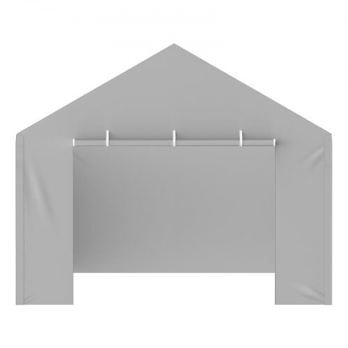 Carport udskiftningssidevæg, 610x364x95 cm, grå, vandtæt