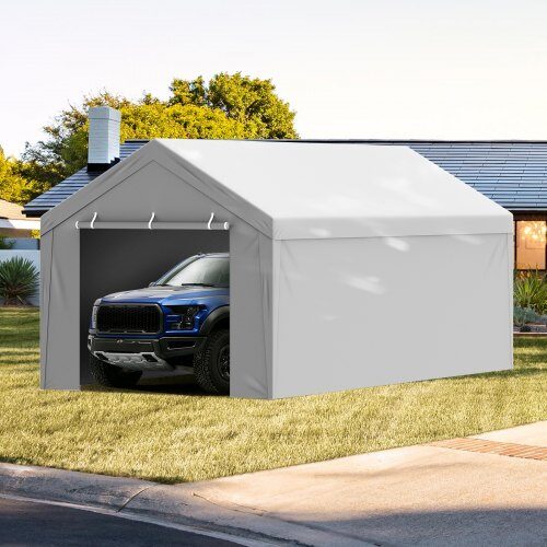 Carport udskiftningsovertræk 600x300x200 cm hvid, vandtæt