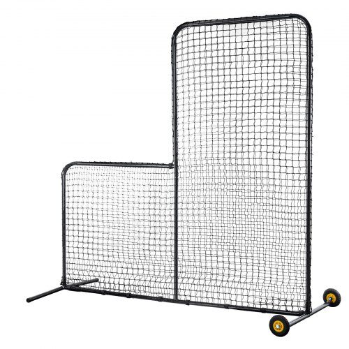 Basebollkastarskydd 213x106x213 cm, Svart, Stål, Portabel