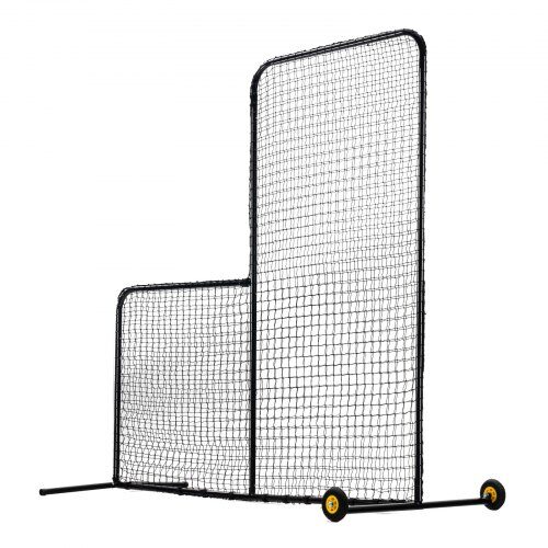 Basebollkastarskydd 213x106x213 cm, Svart, Stål, Portabel
