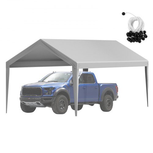 Carport Ersättningsöverdrag, 6100x3040x850 mm, Grå, Vattentät, utan ram