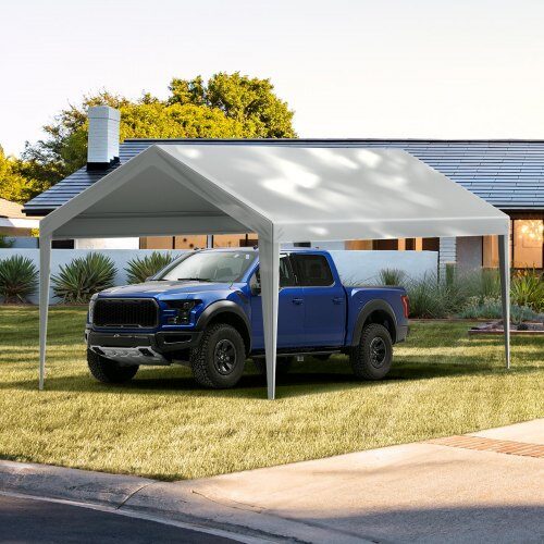 Carport Ersättningsöverdrag, 6100x3040x850 mm, Grå, Vattentät, utan ram