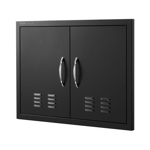 BBQ adgangsdør 76.2x53.3x4.6 cm sort, koldplade, udendørs køkken