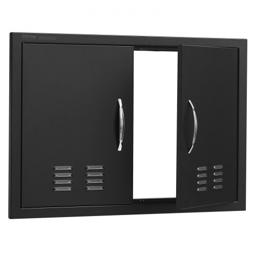 BBQ adgangsdør 76.2x53.3x4.6 cm sort, koldplade, udendørs køkken