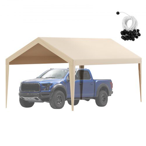 Carport Baldakin Overtræk 610x304x85 cm Beige, vandtæt, uden stel