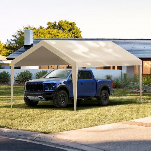 Carport Baldakin Overtræk 610x304x85 cm Beige, vandtæt, uden stel