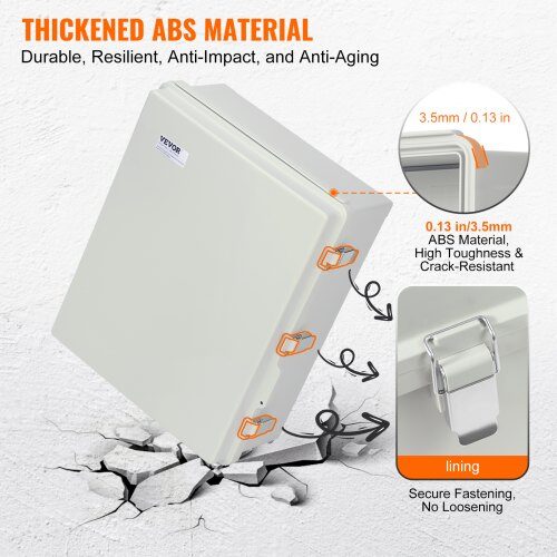 Sähkökytkentärasia, 53x43x20 cm, IP67 vedenpitävä, ABS-muovi