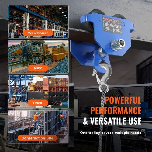 Manuell vagn, 212x205x190 mm, justerbar legerat stål, extra robust
