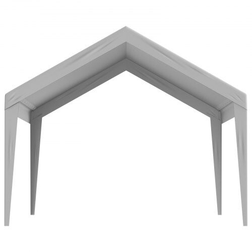 Carport ersättningsöverdrag, 610x364x95 cm, grå, vattentät