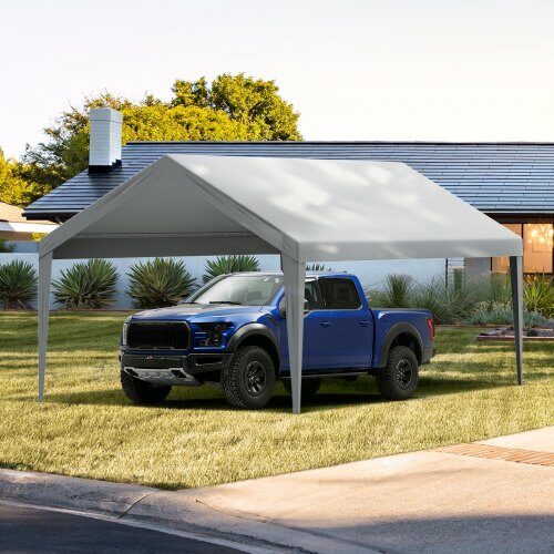 Carport udskiftningsoverdækning, 610x364x95 cm, grå, vandtæt, uden stel