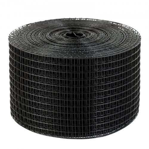 Aurinkopaneelin lintusuoja rullapaketti, 20x3048 cm, musta, ruosteenkestävä PVC-pinnoite