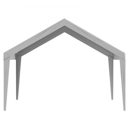 Carport ersättningsöverdrag 610x394x108 cm grå, vattentät