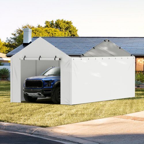 Carport ersättningssidovägg, 600x300x200 cm, vit, vattentät