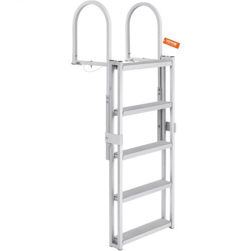 Bryggstege, Infällbar 5 steg, 46.5x60.5x170-200.5 cm, Aluminium, Justerbar