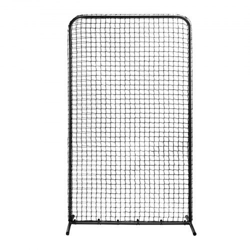 Baseball-turvaverkko 122x91x213 cm, musta, teräs, siirrettävä