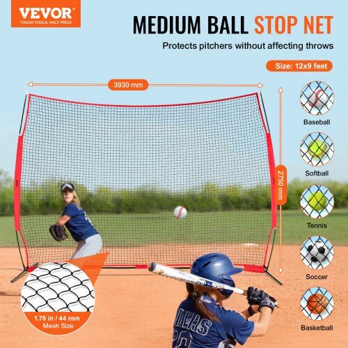 Sports Barrier Net, 393x140x275 cm, Bærbart Træningsudstyr