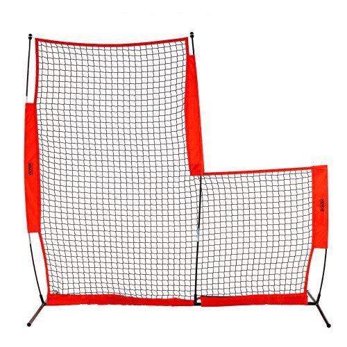Baseball-heittoverkko 240x106x214 cm, musta, kannettava turvaverkko