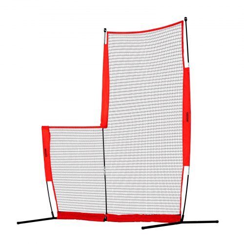 Basebollkastskärm 240x106x214 cm svart, portabelt skyddsnät