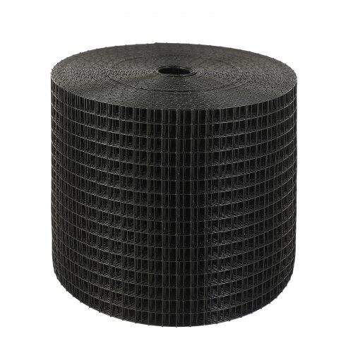 Solpanel Fågelstängsel, 15.24x3048 cm, Svart, PVC-belagd stålnät