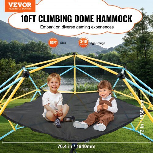 Hammock, Domeklättrare Tillbehör, 192x197 cm, Svart, Utomhus