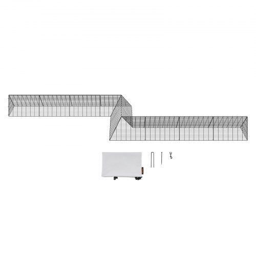 Hönstertunnel, 729x200x61.5 cm, Svart, Stål