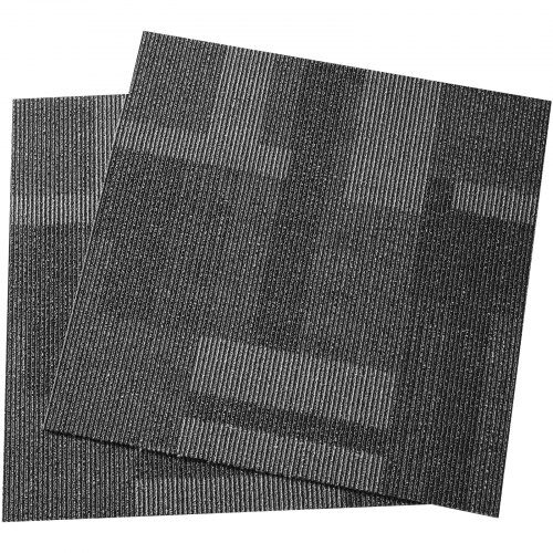 Mattplattor, 61x61x0.6 cm, Blandad grå, Dämpat golv