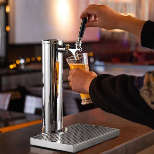 Kegerator-tornisarja, yksihanan oluttornin annostelija, 17,5x11,5x43,5 cm, ruostumaton teräs