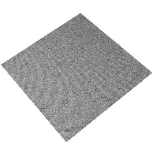 Tæppefliser, 61x61x0.5 cm, Lysegrå, Selvklæbende Gulvbelægning