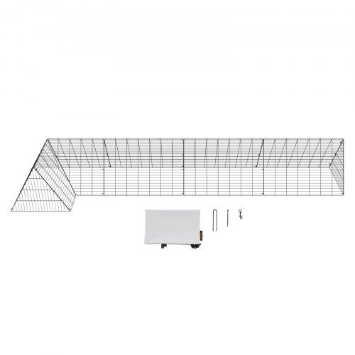 Hönstertunnel, 400x100x61.5 cm, Svart, Stål