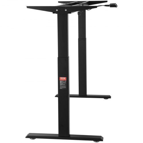 Stående skrivbordsstativ, justerbar höjd dubbla motorer, 110x58x70 cm, svart, stål
