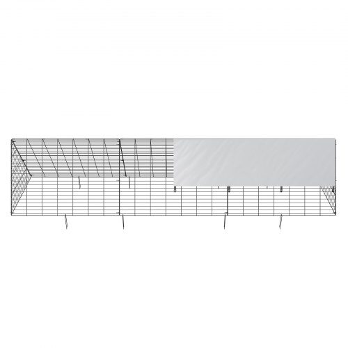 Kyllingetunnel, 300x71x61,5 cm, Sort, Stål