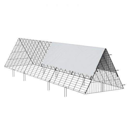Hönstunnel, 300x71x61,5 cm, Svart, Stål