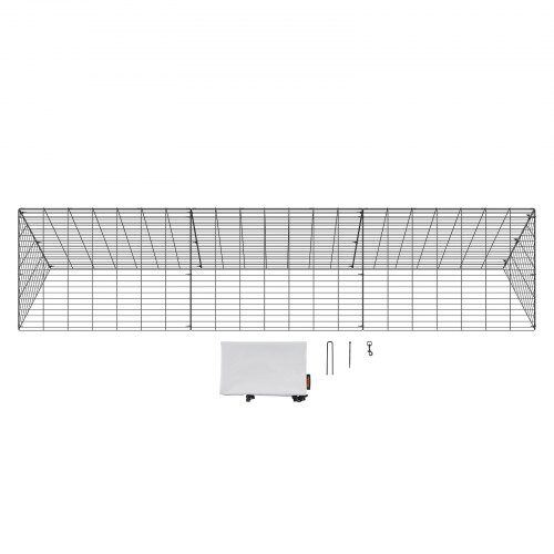 Hönstunnel, 300x71x61,5 cm, Svart, Stål