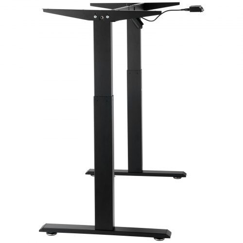 Stående skrivebordsstel, Justerbart 70-117x95-158 cm, Sort, Elektrisk, Ergonomisk