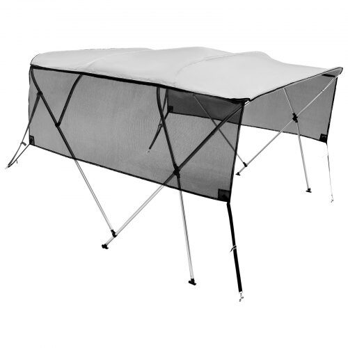 Bimini Top Båttak, 244x137x231-244 cm, Ljusgrå, 600D Polyester