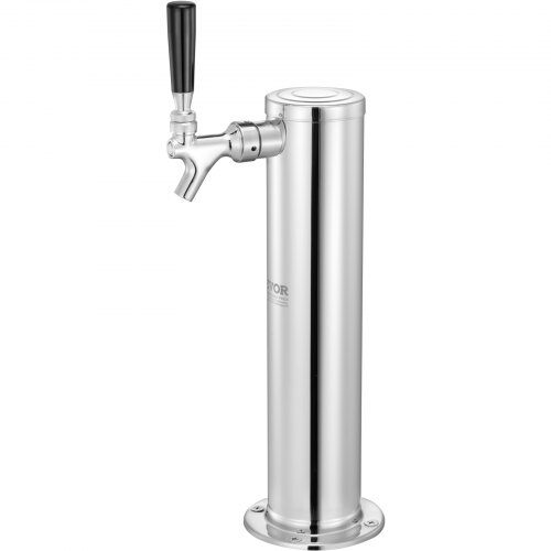 Kegerator tårnsæt, rustfrit stål, 17.5x11.5x43.5 cm, øldispenser