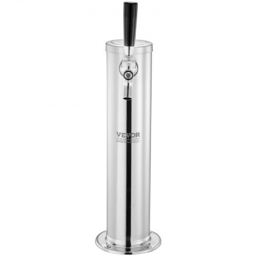 Kegerator tårnsæt, rustfrit stål, 17.5x11.5x43.5 cm, øldispenser