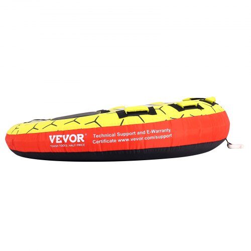 Släptub, 1-3 personer uppblåsbar vattensporttub, 160x36.5 cm, nylonskydd