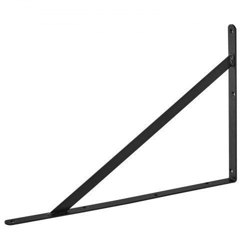 Hyldebeslag, 46x30.5x2.5 cm, Sort, Stål