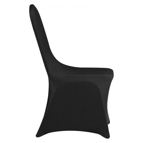 Sammenklappelige stolebetræk, strækbar spandex universal pasform, 56x45x93.5 cm, sort