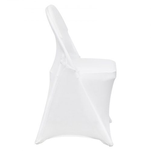 Stolbetræk, Stræk Spandex til klapstol, 40x42x77 cm, Hvid