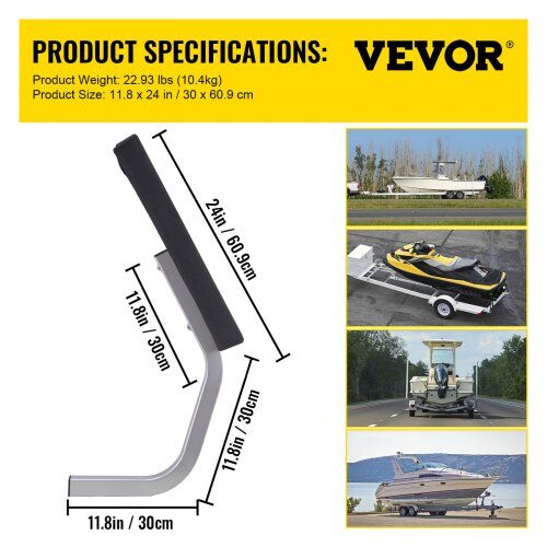 Bådtrailer Guide, 60,9 cm, Stål