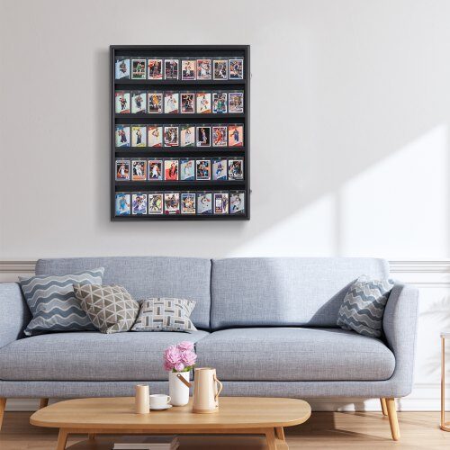 Sports kort udstillingsboks, 61.7x77.5x5.3 cm, Sort, Træramme