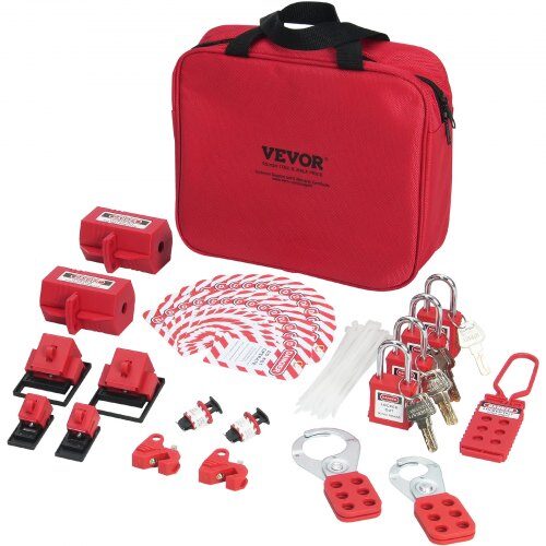 Lockout Tagout-kit, 47 delar, 28x9x25 cm, Säkerhet Lockout Tagout-kit, 47 delar, 28x9x25 cm, Säkerhet
